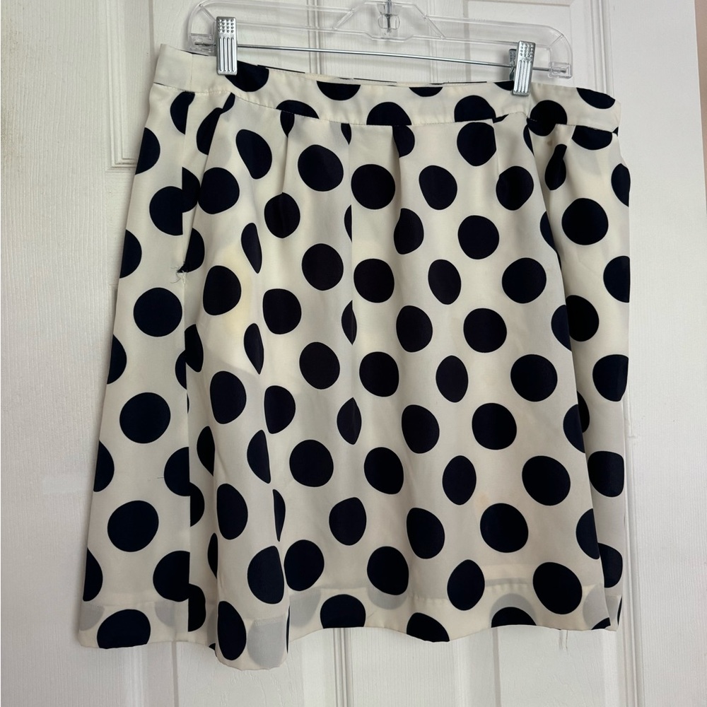 J. CREW FACTORY Pleated Polka Dot Skirt (14)